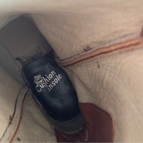 Men’s 10D ACME WELLINGTON Brown Leather Cowboy Boots 9096 Cushioned Insole EXC - Picture 16 of 16